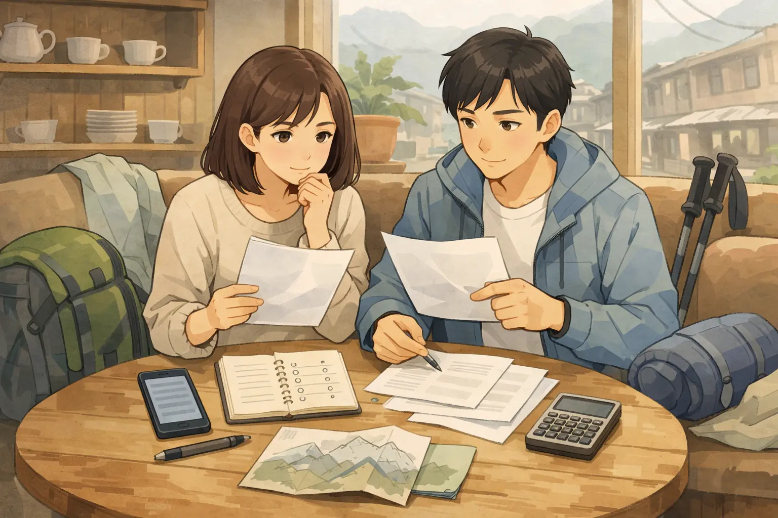 ABCトレッキングの現地ツアー会社を比較しながら見積もりを確認するイメージ