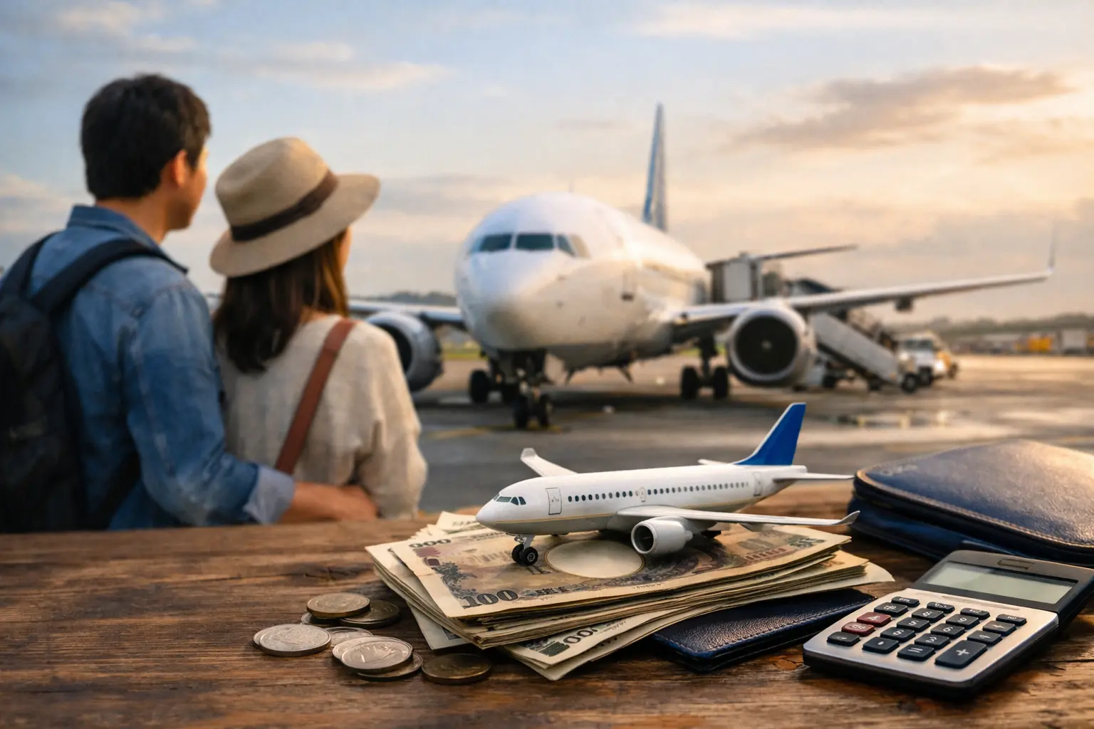 世界一周の航空券費用とANAマイルの使い方を考えるイメージ